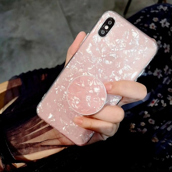 iPhone XR/XS/X/7/8/+❤️️shell case with popsocket - Picture 2 of 5